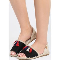 Espadryle damskie: Czarne Espadryle Harlequin