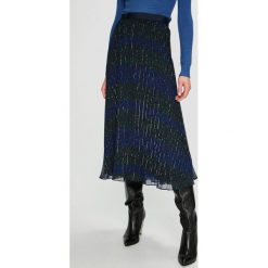 Tommy Hilfiger - Spódnica. Czarne spódniczki damskie TOMMY HILFIGER, na co dzień, s, bez wzorów, z poliesteru, casualowe, z podwyższonym stanem, midi, rozkloszowane. W wyprzedaży za 339,90 zł.