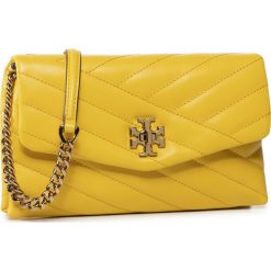 Torebka TORY BURCH - Kira Chevron Chain Wallet 64068 Limone 706. Żółte listonoszki damskie Tory Burch, na co dzień, bez wzorów, ze skóry, eleganckie, bez dodatków. Za 1529,00 zł.