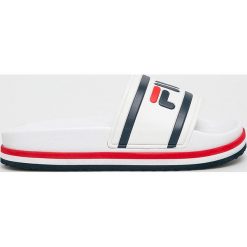 Fila - Klapki Morro Bay Zeppa. Białe klapki damskie Fila, bez wzorów, z materiału, bez obcasa, na platformie. Za 209,90 zł.
