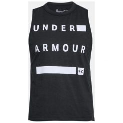 Under Armour Koszulka damska Muscle Tank Linear Wordmark czarna r. XS (1310482-001). Czarne topy sportowe damskie marki Under Armour, xs. Za 77,34 zł.