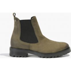 Botki khaki Palmina. Brązowe botki damskie marki Badura. Za 239,99 zł.