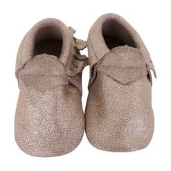 Buciki niemowlęce: Skórzane buty niemowlęce w kolorze złotym