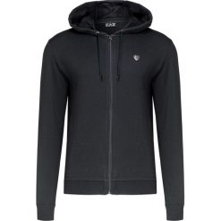 Bluza EA7 EMPORIO ARMANI. Szare bluzy męskie EA7 Emporio Armani, z aplikacjami, z bawełny, z kapturem, bez rękawów, z kapturem. Za 560,00 zł.