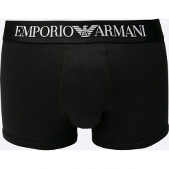 Emporio Armani Underwear - Bokserki. Czarne bokserki męskie Emporio Armani, bez wzorów, z elastanu. Za 119,90 zł.