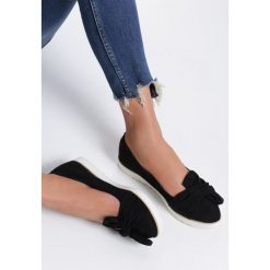 Czarne Balerinki Black Mustard. Czarne baleriny damskie Renee, bez wzorów, bez obcasa. Za 39,99 zł.