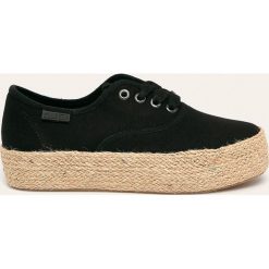 Big Star - Tenisówki. Czarne trampki i tenisówki damskie BIG STAR, bez wzorów, z gumy, bez zapięcia. Za 119,90 zł.
