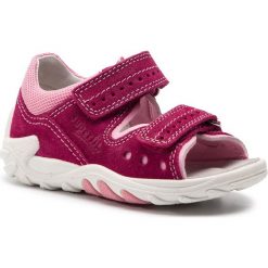 Sandały SUPERFIT - 4-00030-50 S Rot/Rosa. Różowe sandały dziewczęce Superfit, ze skóry, bez zapięcia. Za 229,00 zł.