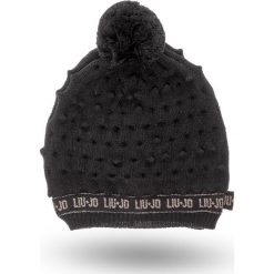 CZAPKA LIU JO. Czarne czapki damskie Liu Jo, bez wzorów, z dzianiny. Za 299,00 zł.