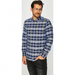 Tommy Hilfiger - Koszula. Niebieskie koszule męskie TOMMY HILFIGER, m, w kratkę, z bawełny, casualowe, button down, z długim rękawem. W wyprzedaży za 249,90 zł.