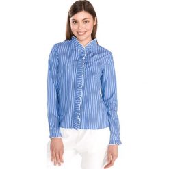 Scotch & Soda Koszula Niebieski. Niebieskie bluzki damskie Scotch & Soda, l, w paski, z bawełny, bez kołnierzyka, z długim rękawem. Za 399,95 zł.