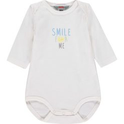 Body w kolorze białym. Białe body niemowlęce Kanz, z nadrukiem, z bawełny. W wyprzedaży za 22,95 zł.