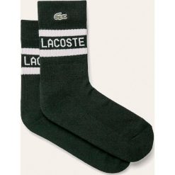 Lacoste - Skarpetki. Czarne skarpetki męskie Lacoste, bez wzorów, z elastanu. W wyprzedaży za 69,90 zł.