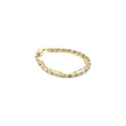 Bransoletka Labladoryt i Kamień Słoneczny złoto. Żółte bransoletki damskie na nogę Brazi druse jewelry, srebrne. Za 180,00 zł.