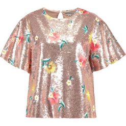 Bluzki asymetryczne: Neon Rose EMBROIDERED CROP Bluzka bronze