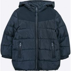 Blukids - Kurtka puchowa dziecięca 98-128 cm. Niebieskie kurtki męskie Blukids, bez wzorów, z poliesteru, krótkie, z kapturem. W wyprzedaży za 89,90 zł.