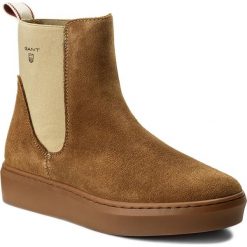 Botki GANT - Anne 15543087 Warm Khaki G771. Pomarańczowe botki damskie marki GANT, ze skóry. W wyprzedaży za 289,00 zł.