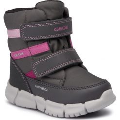 Śniegowce GEOX - B Flexyper G.B Abx A B943QA 0FU54 C9002 M Dk Grey. Szare śniegowce dziewczęce Geox, bez zapięcia. Za 329,00 zł.