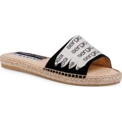 Espadryle MANEBI - A89180-MFN975-1000 Nero. Czarne espadryle damskie Manebi, bez wzorów, ze skóry, bez obcasa. W wyprzedaży za 549,00 zł.