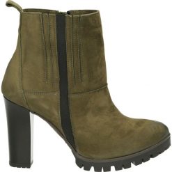 Botki - 977 NAB MORO. Szare botki damskie na zamek Venezia, ze skóry. Za 269,00 zł.