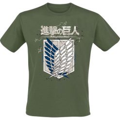 T-shirty męskie: Attack On Titan Crew Logo T-Shirt khaki