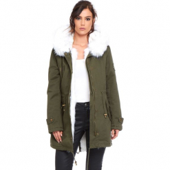 Parka "Alone" w kolorze oliwkowo-białym. Brązowe parki damskie marki Cosy Winter, s. W wyprzedaży za 318,95 zł.