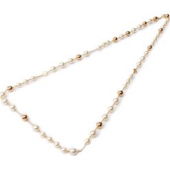 Naszyjnik TORY BURCH - Logo Pearl Rosary 54066 Tory Gold 137. Żółte naszyjniki męskie Tory Burch, metalowe. W wyprzedaży za 519,00 zł.