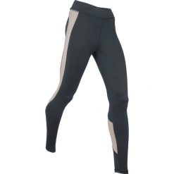 Legginsy sportowe wyszczuplające, długie, Level 2 bonprix czarno-szary. Szare legginsy marki bonprix, w paski, długie. Za 109,99 zł.