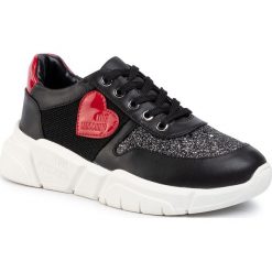 Sneakersy LOVE MOSCHINO - JA15453G1AIQ400A Ne/Arge/Rosso. Czarne półbuty damskie Love Moschino, ze skóry ekologicznej. Za 869,00 zł.