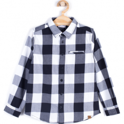 Koszula. Czarne koszule chłopięce z długim rękawem MONOCHROME, z bawełny. Za 39,90 zł.