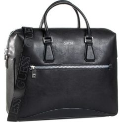 Torba na laptopa GUESS - HMSCAL P0413 BLA. Czarne torby męskie skórzane Guess, z aplikacjami, ze skóry ekologicznej. Za 689,00 zł.
