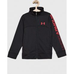 Under Armour - Bluzka dziecięca 122-170 cm. Czarne bluzy chłopięce Under Armour, bez wzorów, z poliesteru, bez rękawów, bez kaptura. W wyprzedaży za 79,90 zł.