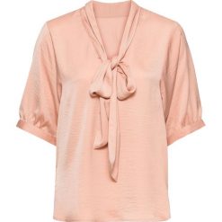 Bluzki damskie: Bluzka oversize z krawatką bonprix różowy