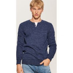 Bluza z guzikami - Granatowy. Niebieskie bluzy męskie House, s, bez wzorów, bez kołnierzyka, bez rękawów, bez kaptura. Za 79,99 zł.
