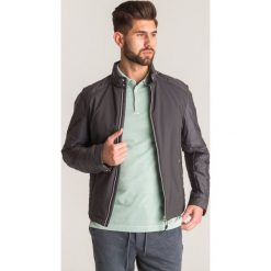 Szara pikowana kurtka Joop Vince. Szare płaszcze męskie Joop! Collection, na lato, m, z aplikacjami, prążkowane, bez kaptura. Za 749,50 zł.