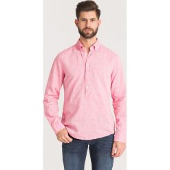 KOSZULA HENNRY Joop! Jeans. Różowe koszule męskie m, z aplikacjami, z jeansu. Za 419,00 zł.