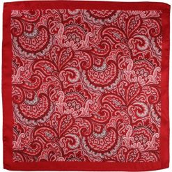 Czerwona Elegancka Poszetka Męska - ALTIES - Orientalny Wzór POSZALTS0182. Czerwone poszetki męskie Alties, eleganckie. Za 27,00 zł.