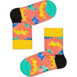 Happy Socks - Skarpetki dziecięce 15-34. Różowe skarpetki dziewczęce Happy Socks, bez wzorów, z elastanu. Za 24,90 zł.