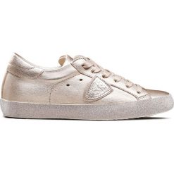 Buty PHILIPPE MODEL PARIS Złoty. Żółte buty sportowe damskie marki Philippe Model, z aplikacjami, ze skóry, klasyczne. W wyprzedaży za 822,00 zł.