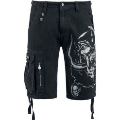 Motörhead EMP Signature Collection Krótkie spodenki czarny. Czarne spodenki i szorty męskie marki Motörhead, z nadrukiem. Za 244,90 zł.