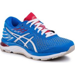 Buty ASICS - Gel-Cumulus 21 1012A669 Electric Blue/White 400. Niebieskie buty sportowe damskie Asics, bez wzorów, z tworzywa sztucznego, sportowe, do biegania. W wyprzedaży za 459,00 zł.
