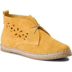 Espadryle SERGIO BARDI - Esporlatu SS127316018LM 237. Żółte espadryle damskie Sergio Bardi, bez wzorów, ze skóry, bez obcasa, na płaskiej podeszwie. W wyprzedaży za 199,00 zł.