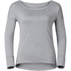 Odlo Koszulka Z Długim Rękawem Tebe Grey Melange M. Szare bluzki sportowe damskie marki Odlo, m, z materiału. W wyprzedaży za 189,00 zł.