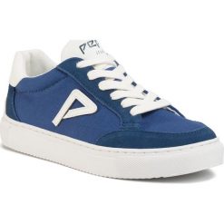 Sneakersy PEPE JEANS - Adams Archive Boys PBS30434 Lagoon 539. Niebieskie trampki chłopięce Pepe Jeans, bez wzorów, z jeansu, na sznurówki. W wyprzedaży za 199,00 zł.