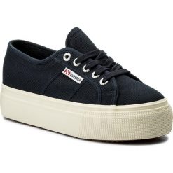 Tenisówki SUPERGA - 2790 Acotw Linea Up And Down S0001L0 Navy 933. Niebieskie półbuty damskie Superga, bez wzorów, z gumy, bez obcasa, na koturnie, bez zapięcia. W wyprzedaży za 149,00 zł.