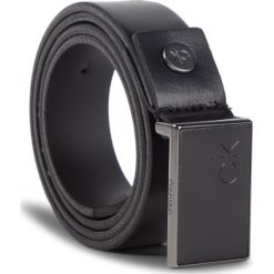 Pasek Męski CALVIN KLEIN - 3Cm Adj.Plaque Belt K50K504241 001. Czarne paski męskie Calvin Klein, w paski, ze skóry. Za 279,00 zł.
