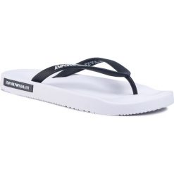 Japonki EMPORIO ARMANI - X4QS03 XM290 K463 Navy/Optical White. Niebieskie klapki męskie Emporio Armani, bez wzorów, z tworzywa sztucznego. Za 199,00 zł.