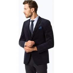 Nils Sundström - Marynarka męska, niebieski. Niebieskie marynarki męskie slim fit Nils Sundström, prążkowane. Za 349,95 zł.