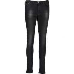 Dżinsy "Zackie" - Skinny fit - w kolorze czarnym. Czarne jeansy damskie Denim Special, l, w paski. W wyprzedaży za 252,95 zł.
