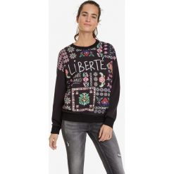 Desigual Tiana Bluza Czarny. Czarne bluzy damskie Desigual, m, z nadrukiem, z bawełny, bez rękawów, bez kaptura. Za 464,95 zł.